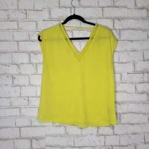 Express yellow v-neck flowy tank